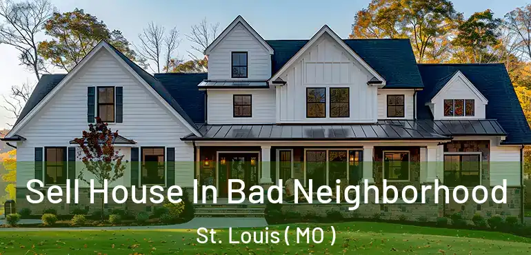  Sell House In Bad Neighborhood St. Louis ( MO )